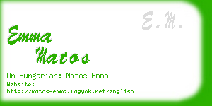 emma matos business card